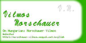 vilmos morschauer business card